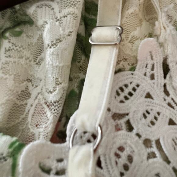 Disney Dress Aurora Princess Pink Floral Lace Off Shoulder Cottagecore Med - Picture 9 of 10